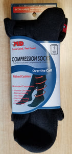 +MD Ribbed Cushion Cotton Mild Compression