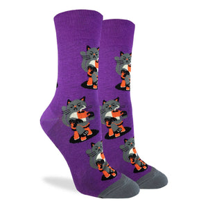 Morning Coffee Cat Women's Crew Socks